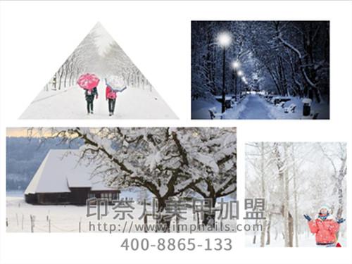 降雪,雪花,雪景,美甲款式 降雪,雪花,雪景,美甲款式
