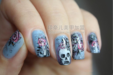 光疗美甲图片