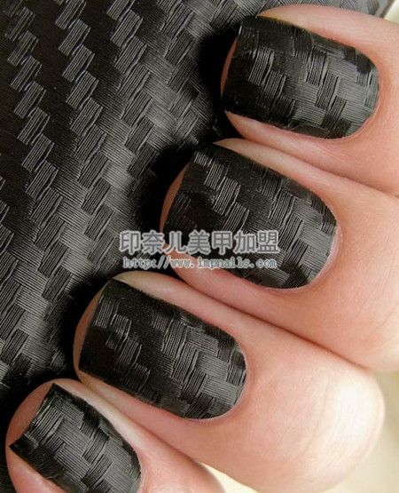秋季质感美甲图片
