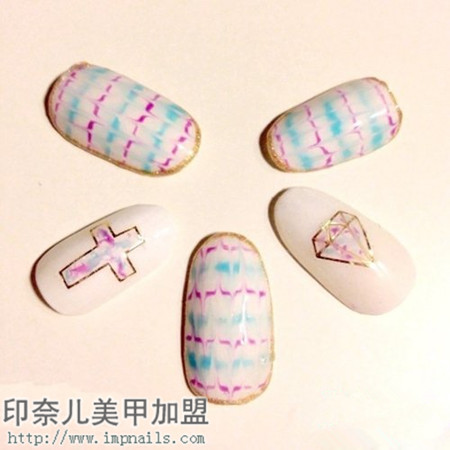 优雅淑女风美甲图片
