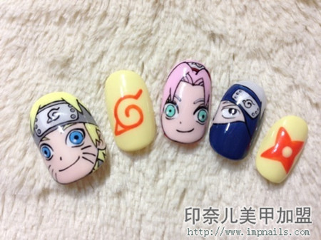 漫画美甲图片