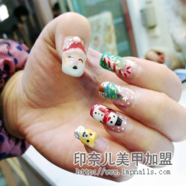 圣诞美甲图片
