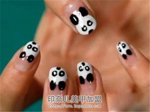 熊猫,可爱美甲,美甲款式,美甲教程,个性美甲,印奈儿 熊猫,可爱美甲,美甲款式,美甲教程,个性美甲,印奈儿