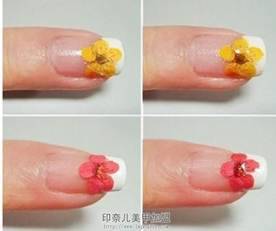 简易贴花美甲教程