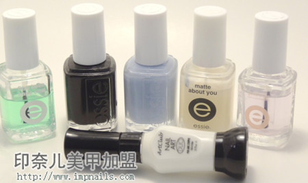 蓝色美甲教程